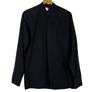 J. Whippell Clergy Shirt Sz 14-1/2 Anglican Collar England Long Sleeve Black